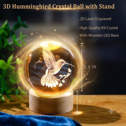Humming Bird Design, Crystal Ball Night Light