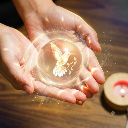 Humming Bird Design, Crystal Ball Night Light