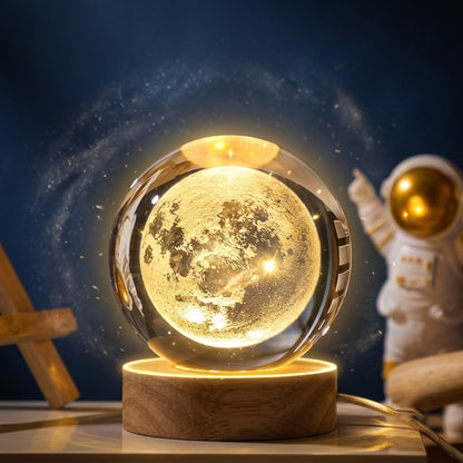 3D Moon Crystal Ball Night Lamp Salcoria