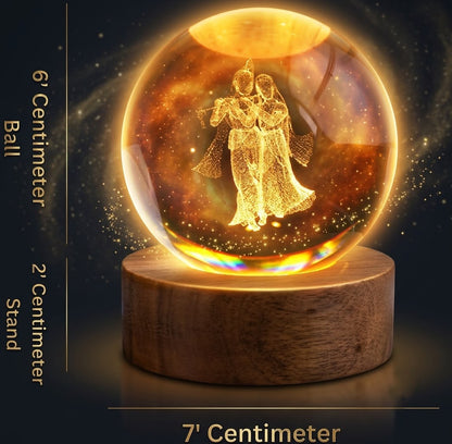 3D Crystal Radha Krishna Lamp LED Salcoria