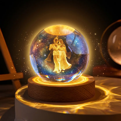 3D Crystal Radha Krishna Lamp LED Salcoria